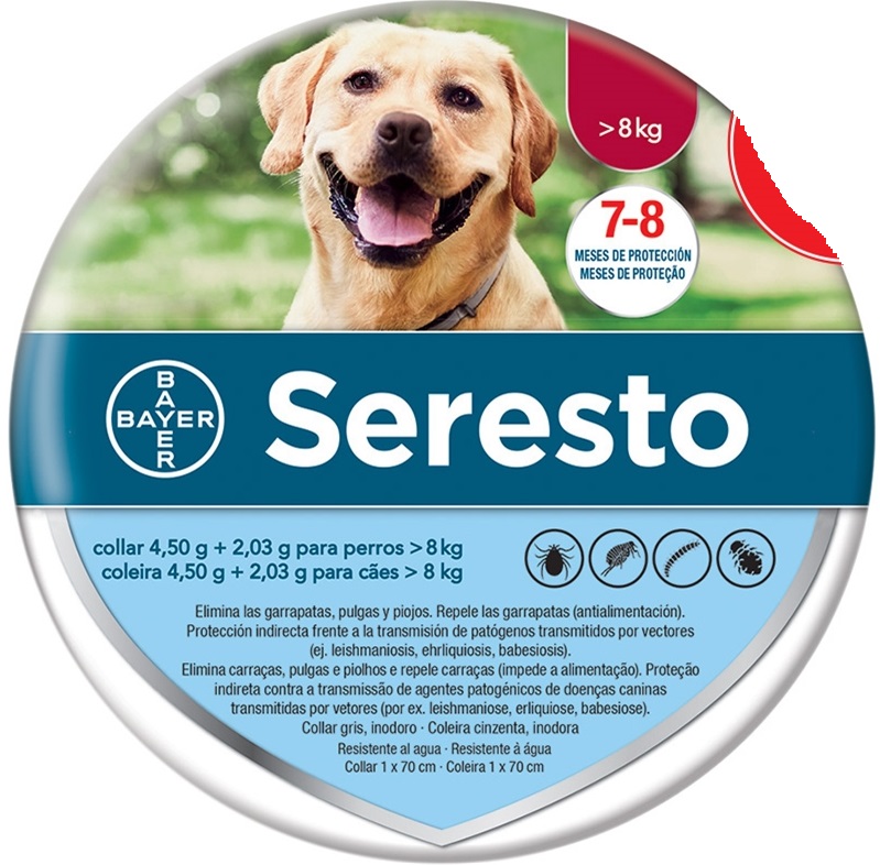 Seresto Coleira 4,50g+2,03g Cao > 8kg coleira