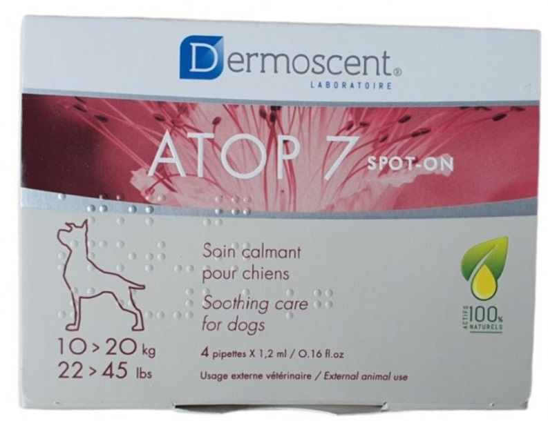 DERMOSCENT ATOP 7 SPOT ON 4 PIPETAS CAO DE 10-20KG