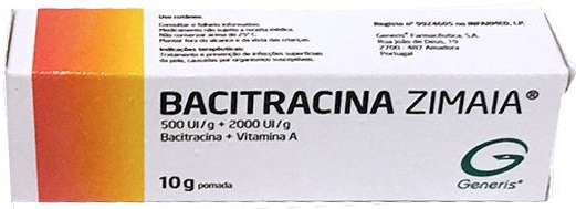 Bacitracina Zimaia (10g), 500/2000 UI/g x 1 pda
