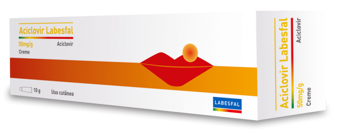 Aciclovir Labesfal, 50 mg/g-2 g x 1 creme bisnaga