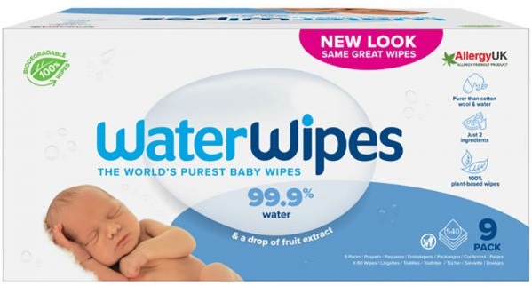 346865_3_waterwipes-toalhitas-biodegradaveis-9x60-unidades WaterWipes Biodegradáveis 9x 60 unidades (30/04) - Image 1