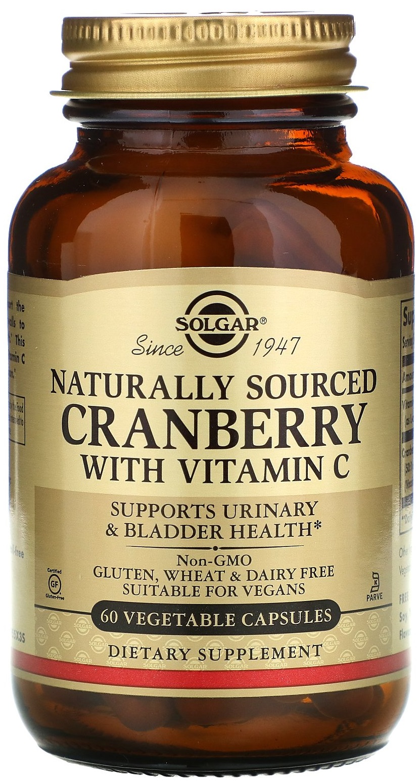 Solgar Cranberry com Vitamina C 60 Cápsulas