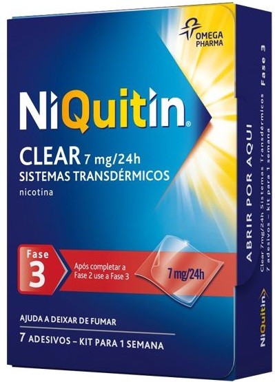 Niquitin Clear, 7 mg/24 h x 7 sist transder