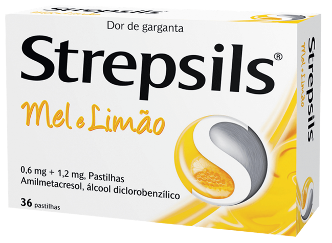 Strepsils Mel e limão, 1,2/0,6 mg x 36 pst