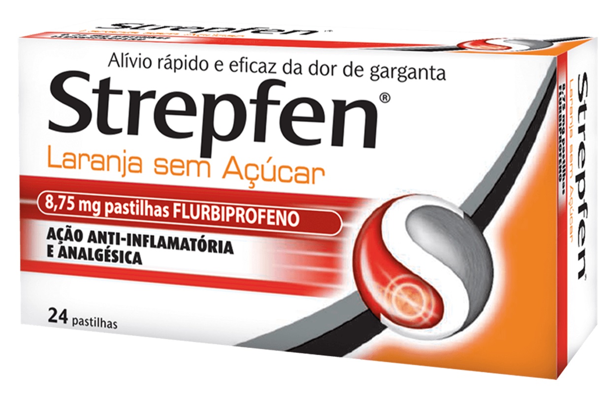 Strepfen Laranja sem açúcar, 8,75 mg x 24 pst