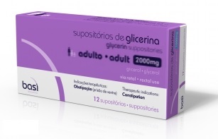 Supositórios de Glicerina Adulto, 2000 mg x 12 sup