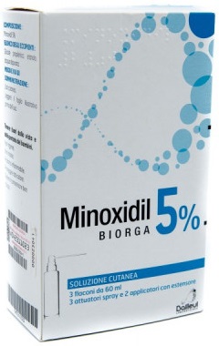 5634027-1-1 Minoxidil 5% Biorga c/Aplicador 50mg/mL 3x60ml - Image 1