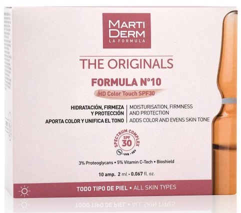 Martiderm Formula nº10 HD Color Touch SPF30 30 Ampolas