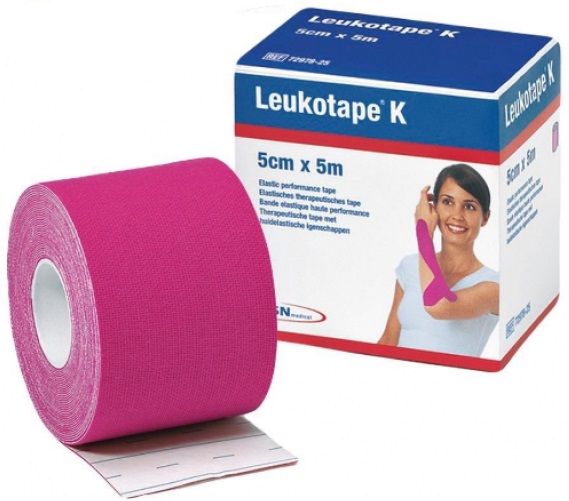 Leukotape K Lig Elast Ades 5x5cm Rosa