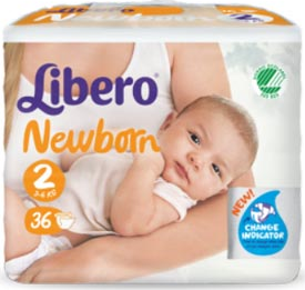 Libero Baby Soft Newborn 2 Frald 3/6 Kgx36