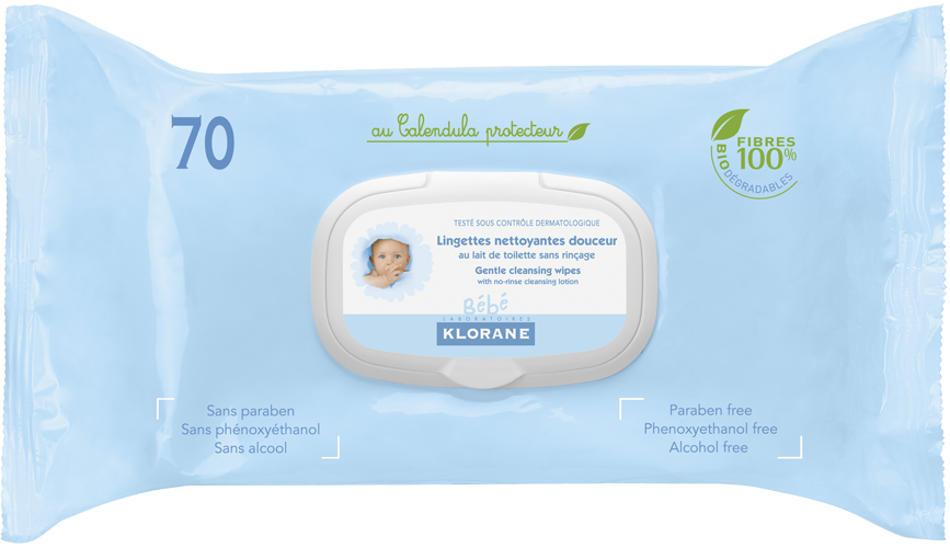 Klorane Bebe Toalhete Limp Esp X70