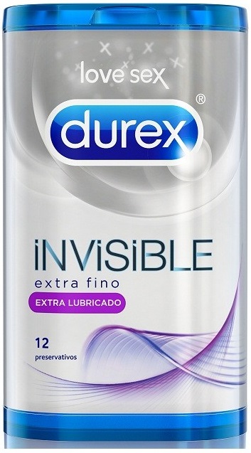 Durex Invisible Extra Lubrif Preserv X12