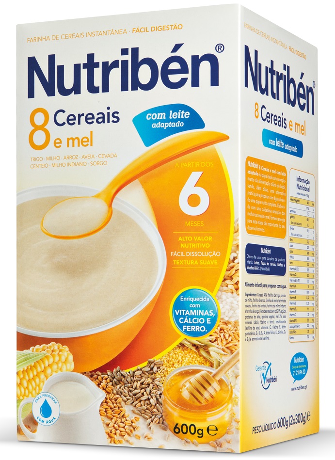Nutriben Farinhas 8 Cereais Mel La 2 X 300g