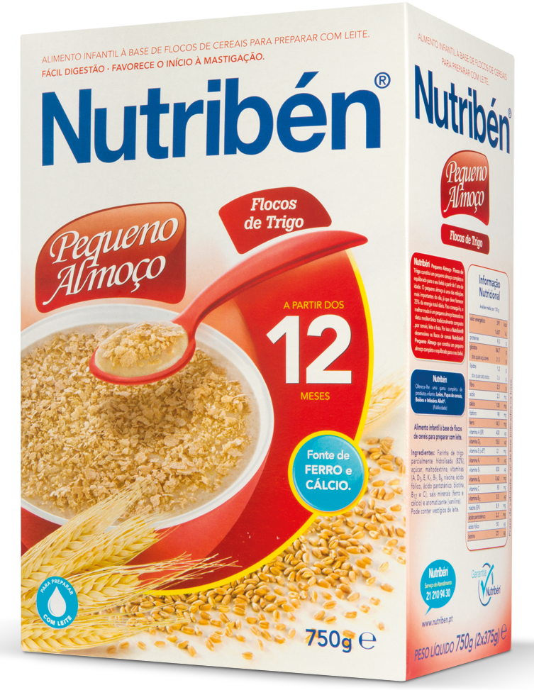 Nutriben Pq Almoc Flocos Trigo 750g