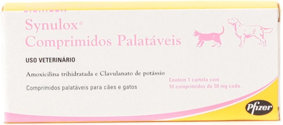 Synulox Pt Comp 50 Mg X 10 comp palatável