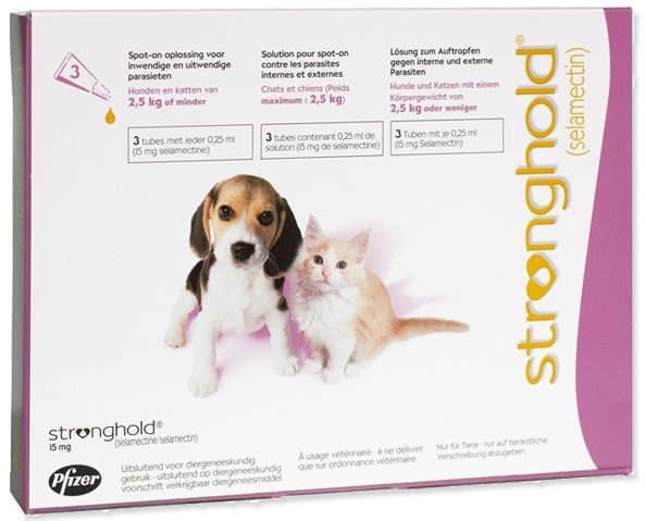 Stronghold Spot On 15 Mg X 3 "Até 2.5kg" VET