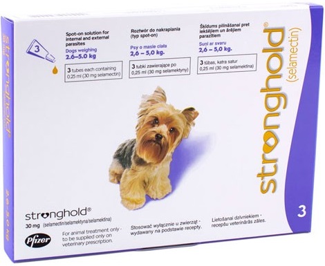 Stronghold Spot On 30 Mg X 3 "2.6kg até 5kg" VET