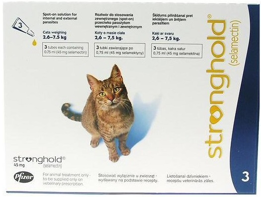 Stronghold Sol Spot On 45 Mg X 3, "2.6kg até 7.5kg" VET