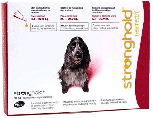 Stronghold Spot On 120 Mg X 3 "10.1kg até 20kg" VET