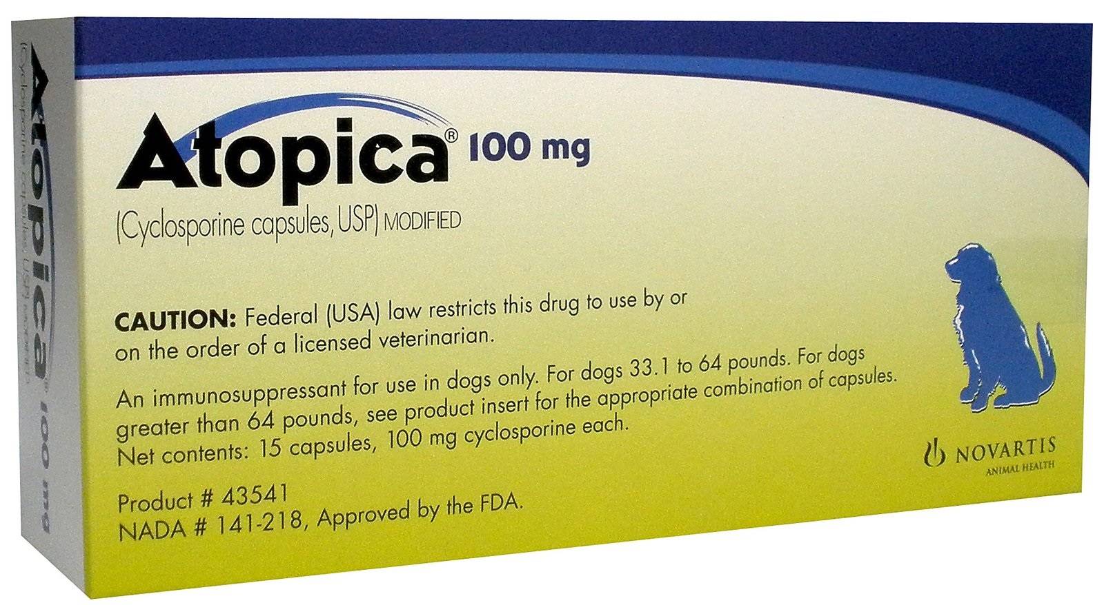 7436253-1 Atopica Cao 15-55 Kg 100mg X 30 cáps mole VET - Image 1