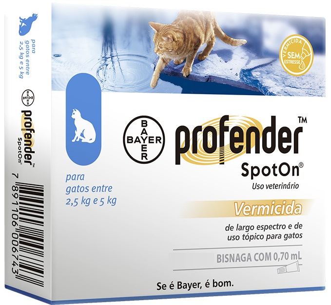 7444778-1 Profender Gato Sol Top 0,70ml 2,5-5kg X2 sol unção punctif VET - Image 1