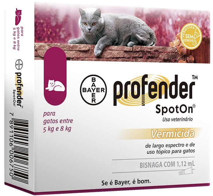 7444836-1 Profender Gato Sol Top 1,12ml 5-8kg X2 sol unção punctif VET - Image 1