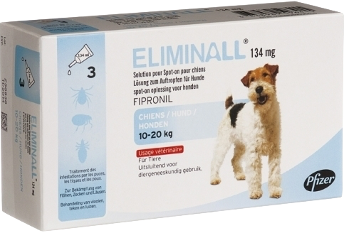 Eliminall 134 Cao Sol Uncao 1,34ml X 3 sol unção punctif VET