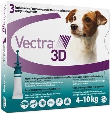 Vectra 3d Sol Cao 4-10kg 1,6ml X 3 sol unção punctif VET