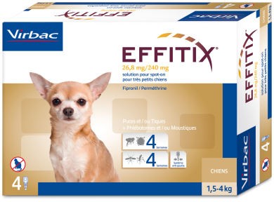 Effitix26,8/240mg Pip Caes 1,5-4kg X4