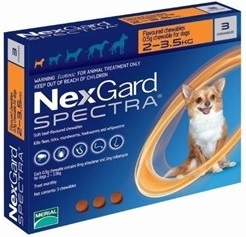 Nexgard Spectra Comp Cao 2-3,5kg X3 comp mast VET