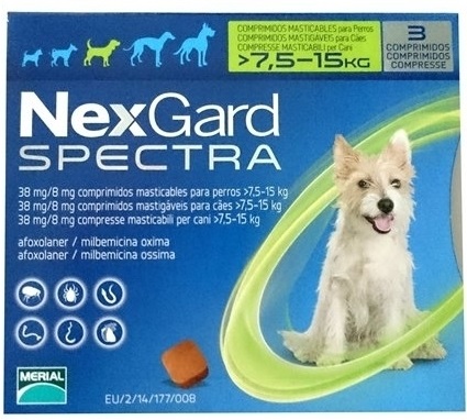 Nexgard Spectra Comp Cao >7,5-15kg X3 comp mast VET