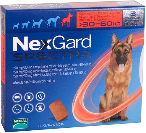 Nexgard Spectra Comp Cao >30-60kg X3 comp mast VET