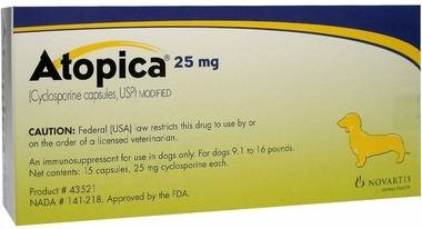 7460071-1 Atopica Cao 4-7,5Kg 25mg X 60 cáps mole VET - Image 1