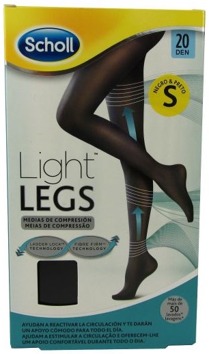 Scholl Light Legs Coll Comp 20den S Preto