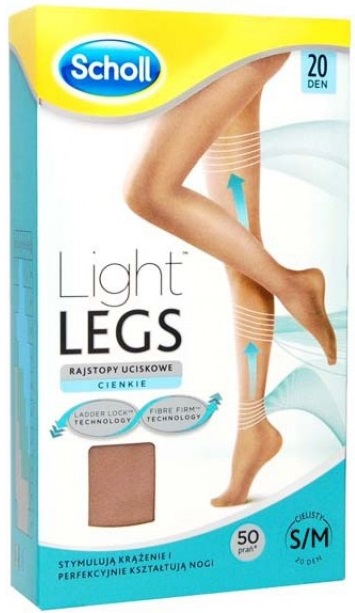 Scholl Light Legs Coll Comp 20den M Pele