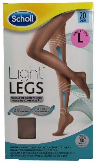 Scholl Light Legs Coll Comp 20den L Pele