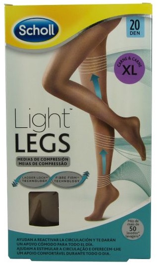 Scholl Light Legs Coll Comp 20den Xl Pele
