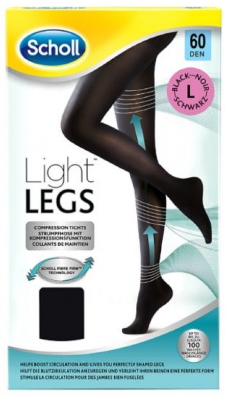 Scholl Light Legs Coll Comp 60den L Preto