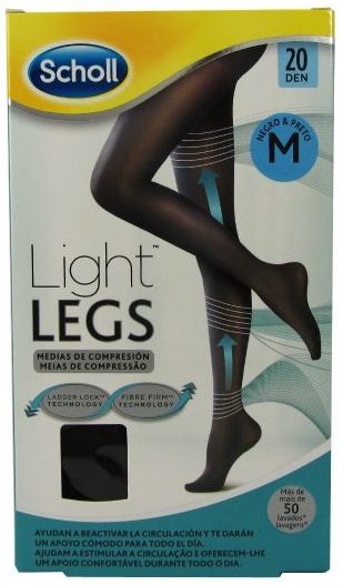 Scholl Light Legs Coll Comp 20den M Preto