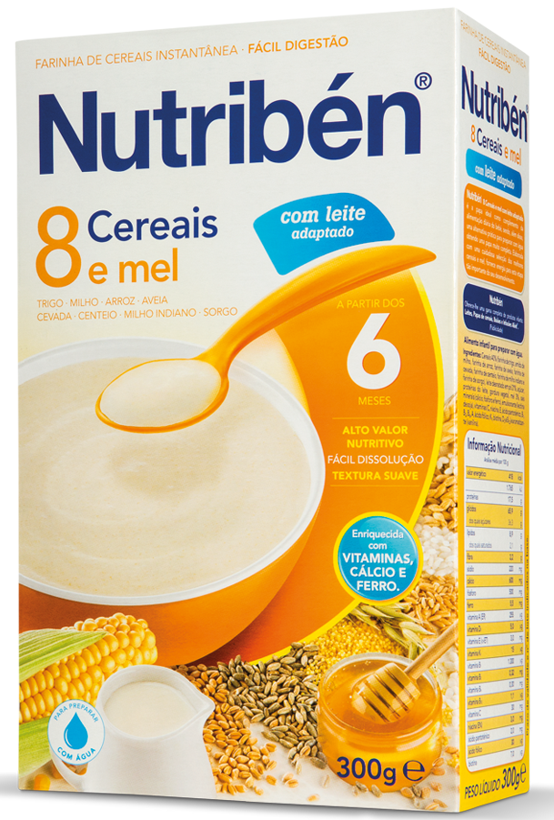 Nutriben Farinhas 8 Cereais Mel La 300g