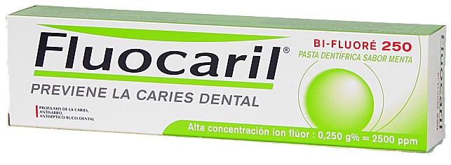 Fluocaril Bi-Fluoré 250 (125 mL), 2,5/7,6 mg/g x 1 pasta dent