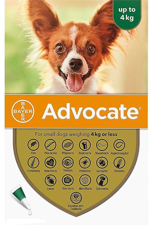 Advocate Cao 0,4ml x3 Ate 4kg VET