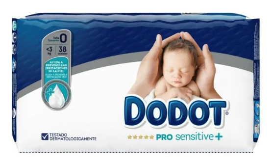 Dodot Psensitive+ Fralda T0 3kg X38