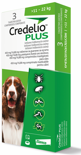 Credelio PLUS 450MG 11-22KG 3CP