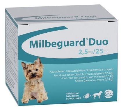 Milbeguard DUO 2.5MG/25MG 2 Comps