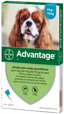 Advantage Cao Sol Uncao 1mlx4 4-10kg sol unção punctif VET