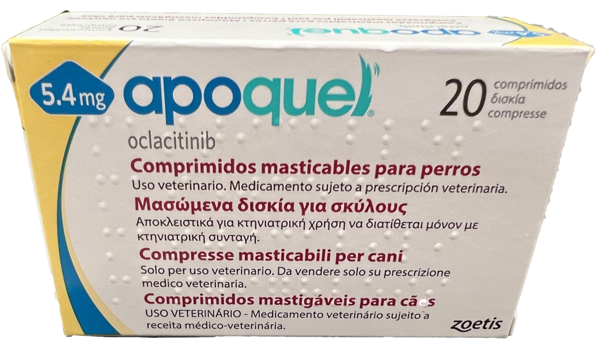 Apoquel Comp 5,4mg X20 Cao mastigáveis