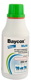 BAYCOX MULTI 50 MG/ML SUSPENSAO ORAL 250 ML