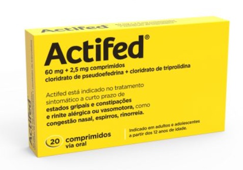 Actifed, 60/2,5 mg x 20 comp
