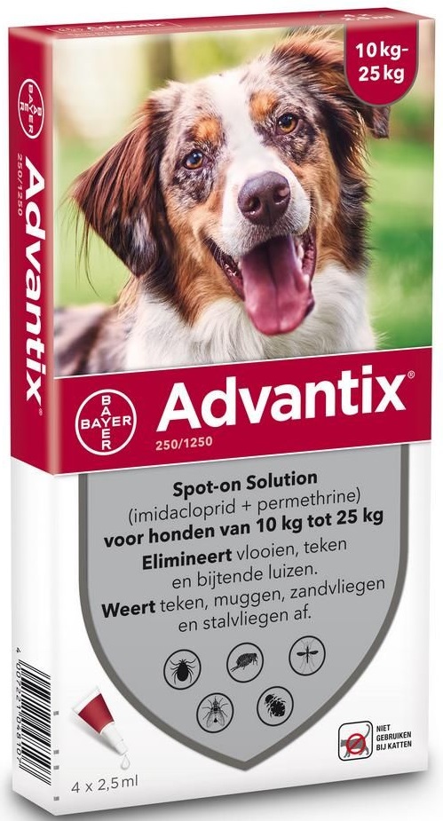 Advantix Cao 2,5ml x4 10-25kg VET